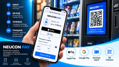 NEUCON PAY – Безкасово плащане за вендинг автомати, автомивки и самообслужващи машини