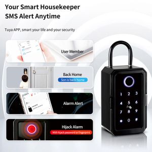 Смарт сейф за ключове с дистанционно управление – Tuya App, пръстов отпечатък и код